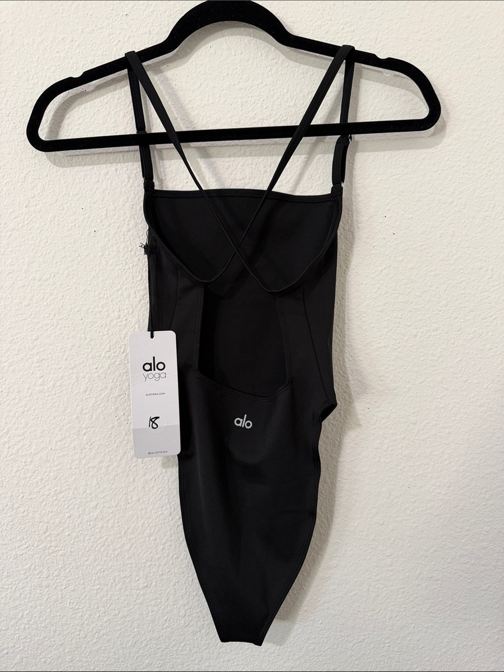 ALO Yoga Kids Black Cross-Back One-Piece